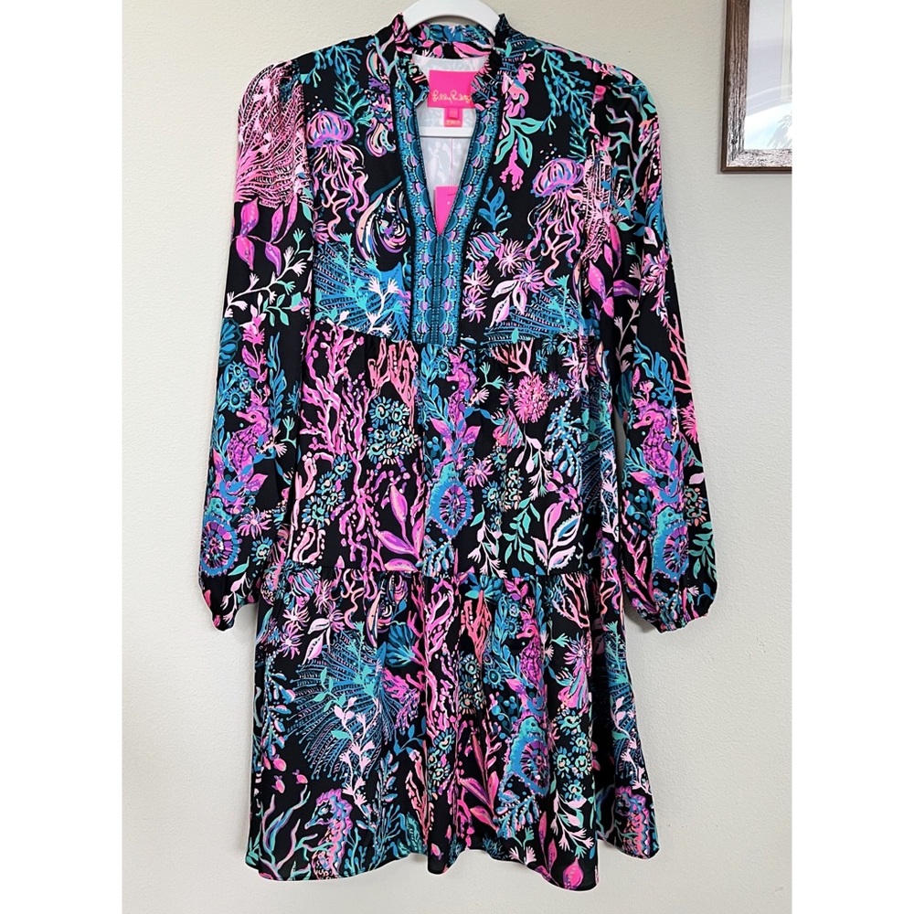 NWT xxs Arella Dress Twilight Coral Onyx